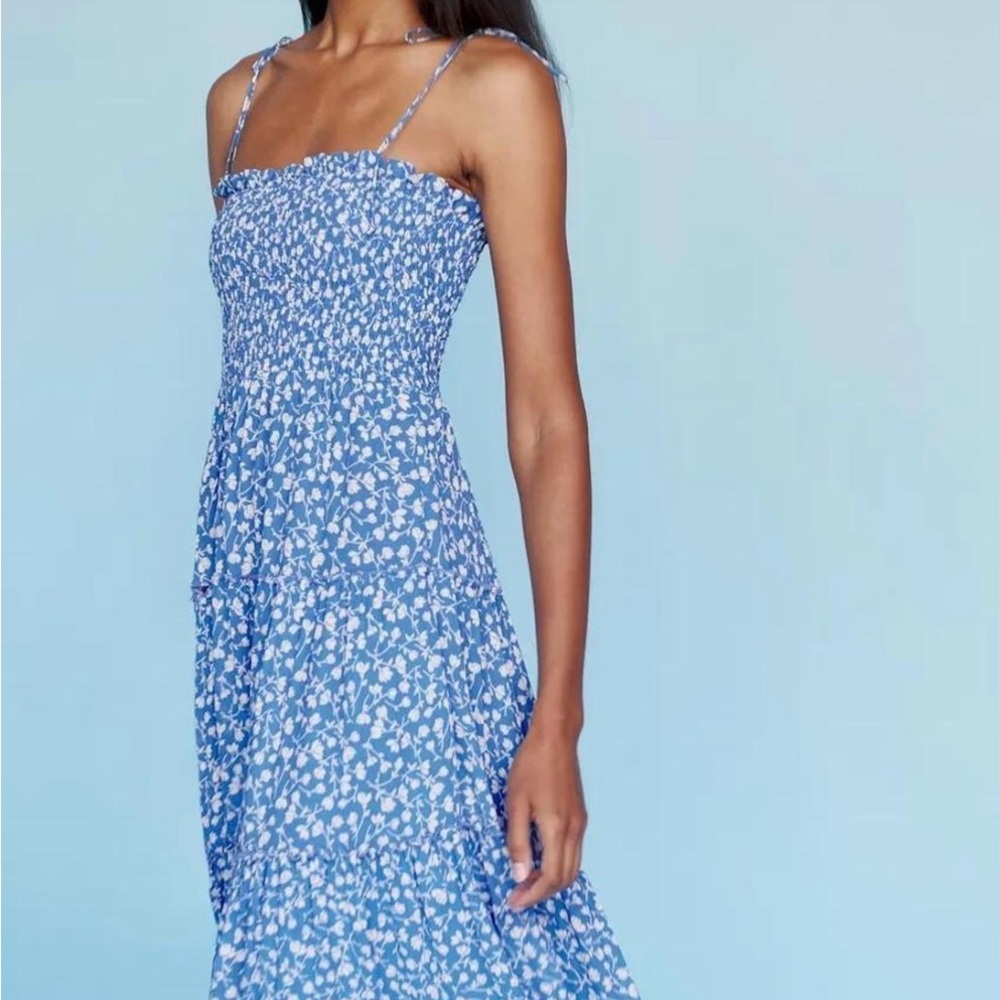 Reformation Blue Spaghetti Strap Dress